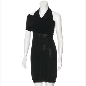 Black Liviana Conti asymmetrical knit dress